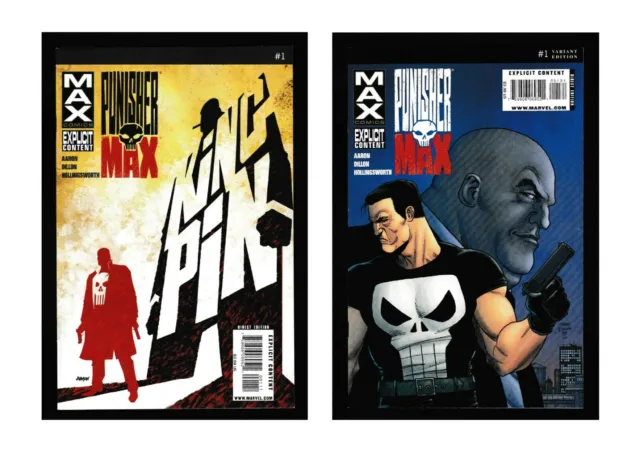 Punisher Max #1 (Lot of 2) Reg. & Variant 1st Print Kingpin Marvel 2010
