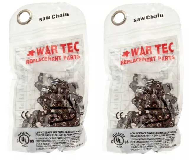 WAR TEC 14" Chainsaw Chain Pack Of 2 Fits STIHL MS181