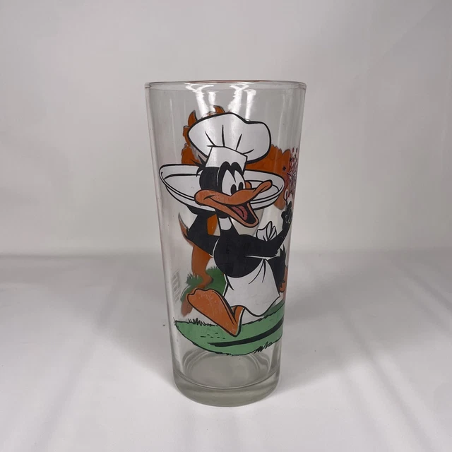 1976 Pepsi Collector Series Glass Looney Tunes Daffy Duck And Tasmanian