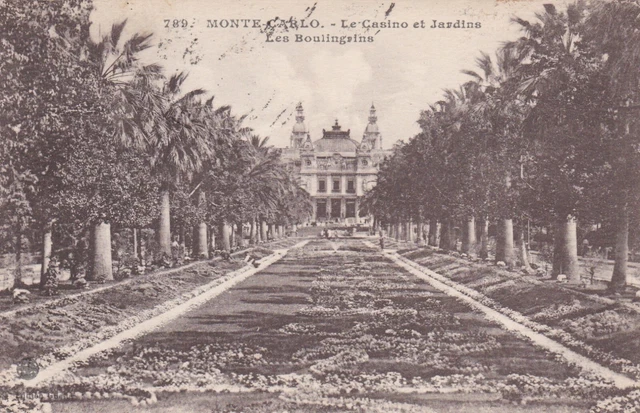 N107 CPA MONACO MONTE CARLO Le Casino et Jardins Les Boulingrins
