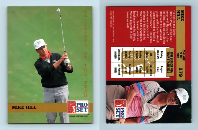 Mike Hill #279 PGA Tour 1992 Pro Set Trading Card