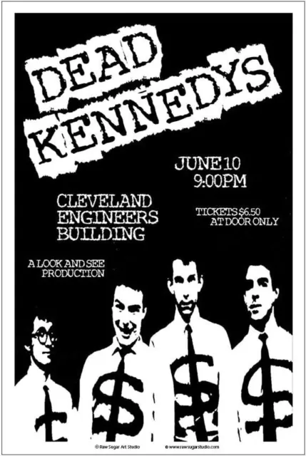 Dead Kennedys Cleveland Concert Poster 11 X 17 Framed