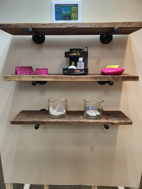 2- 36Authentic Barn Wood  Shelves - Farmhouse Wood Wall Shelf Decor - Wall Shelf