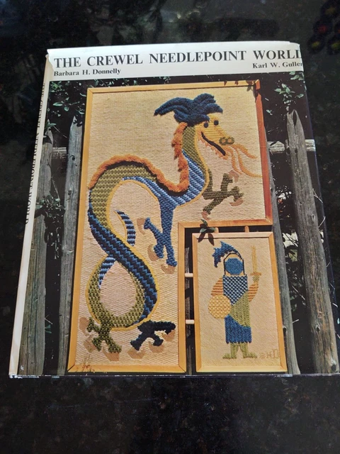 The Crewel Needlepoint World 1973 Libro Barbara Donnelly Karl Gullers