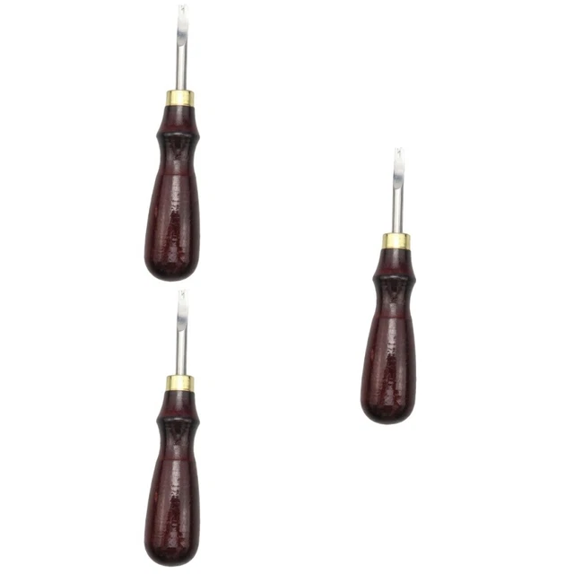 3x Herramienta de Artesanía Cuero Groover Cuero Herramienta de Rancado Cuero Herramienta de Corte