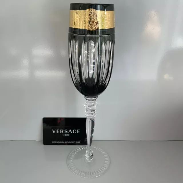 VERSACE Gala Prestige Grey Medusa CHAMPAGNER 24 cm schwarz Rosenthal Sektglas