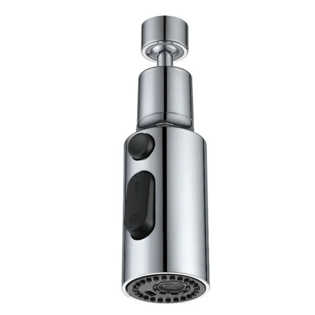 Kitchen bathroom faucet aerator extension with 3 modes anti splash spray head