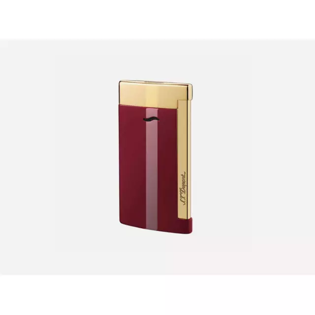 S.t. Dupont Accendino Slim 7 027707 Lighter Jet Flame Lacca Bordo' Laminato Oro