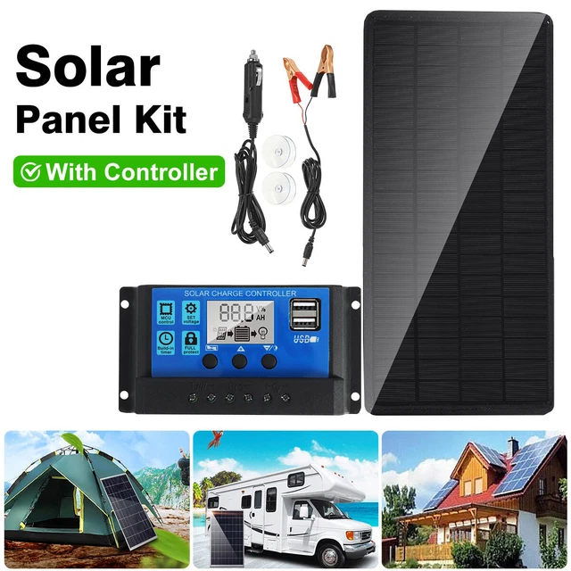 Kit de panneau solaire 20W Chargeur batterie 18V RV Remorque 100A contrôleur