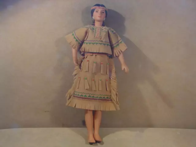 1991 Avon Tasime Native American Sioux International Porcelain Doll 9" Tall