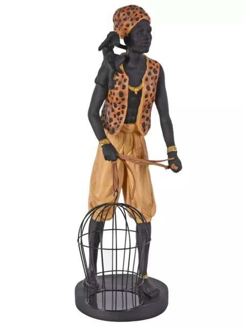 Escultura Sirviente África Figura Jardín Estatua Estilo Colonial Decorativa 60cm