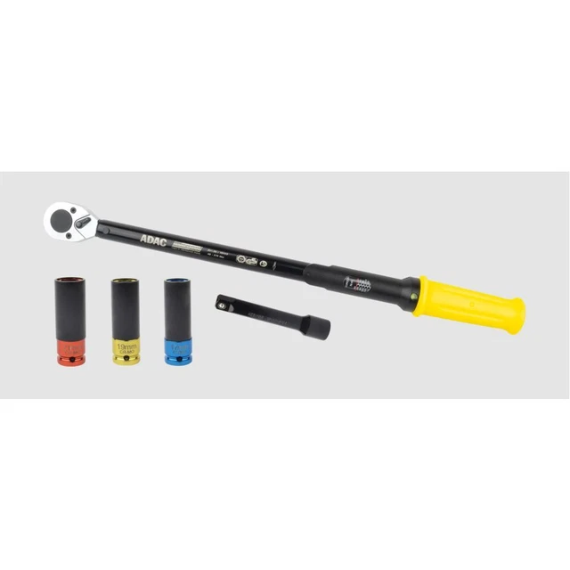 Clé Dynamométrique 1/2 – 40-210 N.m – Certifiée TÜV – Kit 6 Pièces Avec Douilles Et Rallonge – Pour Voiture Et Moto