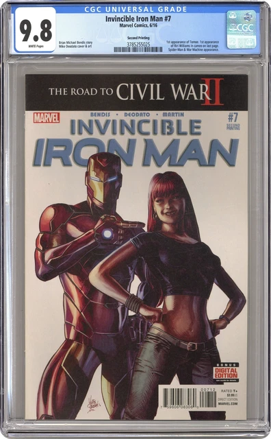 Invincible Iron Man #7A Deodato CGC 9.8 2016 3785255025 1st cameo Riri Williams