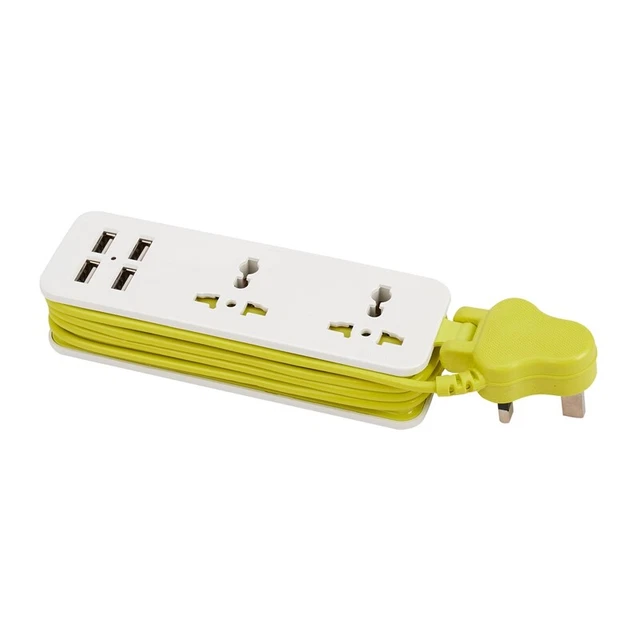 Extensión Zócalo Eléctrico Puertos de Carga Portátil USB Viaje Hogar SU2