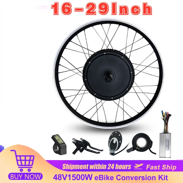 48V 1500W Electric Bike Conversion Kit Rear cassette Wheel Hub Motor 20-29" 700C