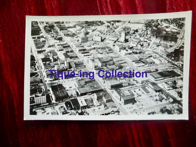 General View Bellingham Washington WA RPPC Birdseye view of the city Postcard