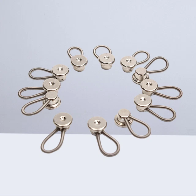 12 Rallonges De Boutons GEEHUA Pour Jeans Et Vêtements - Or Et Argent - Élastiques Sans Couture