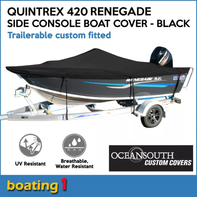 Oceansouth custom boat cover for Quintrex 420 Renegade Side Console