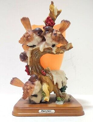 PRISMARTE Collection Italy Design Birds on Tree Resin Solid Figurines Vase Cute