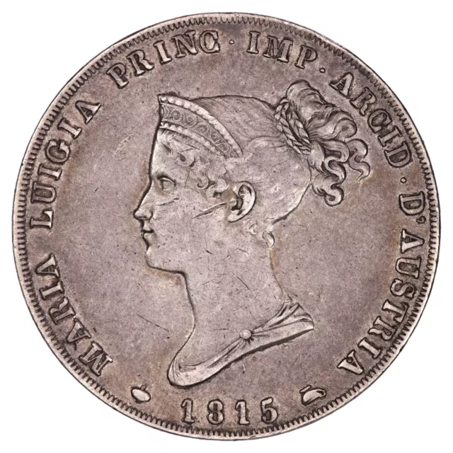 Monnaie Italie 5 lire 1815 Milan Marie Louise TTB Argent