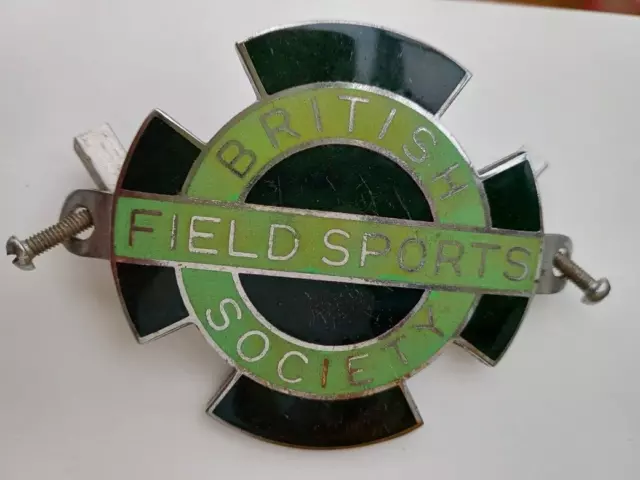 British Field Sports Society car badge.