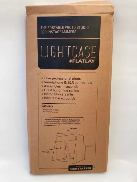 Difusor de caja de luz portátil con telón de fondo o plano para estudio fotográfico 'Lightcase' NUEVO