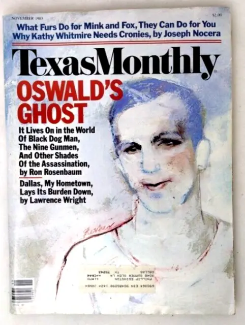 VTG November 1983 Texas Monthly Magazine Oswald's Ghost 20th Anniv Nov 1963 JFK