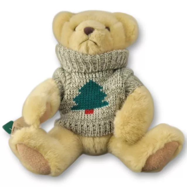 HALLMARK Trevor Teddy Bear Christmas Stuffed Animal w/ Shirt NEW 10" PLUSH TOY