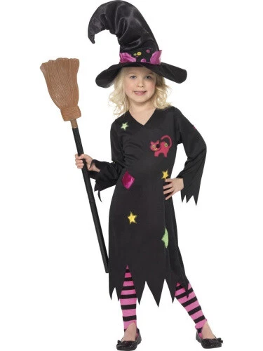 (age: 7-9 years) - Witch cat for girls. SMIFFYS. Brand New