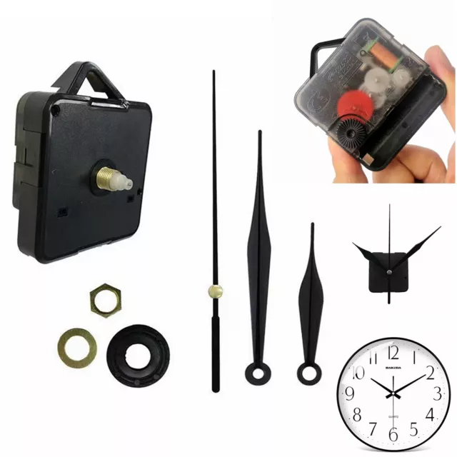 Replacement Quartz Wall Clock Movement Mechanism Motor DIY Repair Part Black Kit