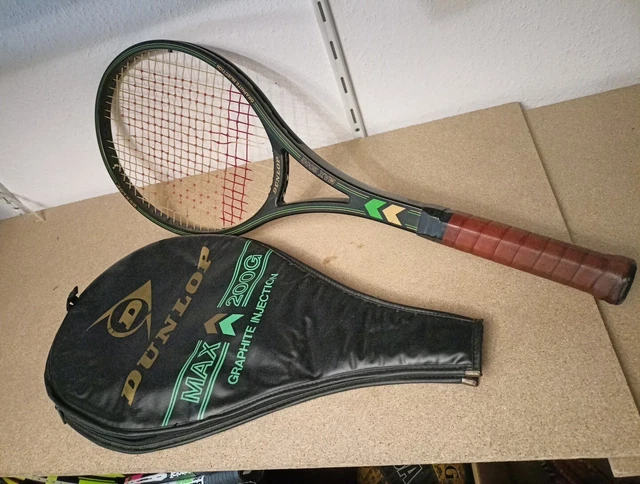 Raquette De Tennis Vintage Dunlop MAX 2000 – SL 4 1/2 Avec étui – 358 G – état Excellent