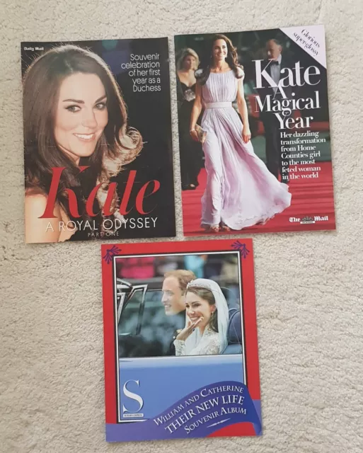 William & Kate: Royal Wedding Supplement Magazines x3