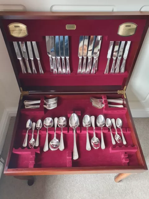 Complete Vintage Viners Silver Plated Cutlery Canteen - 88 Piece - Free Standing