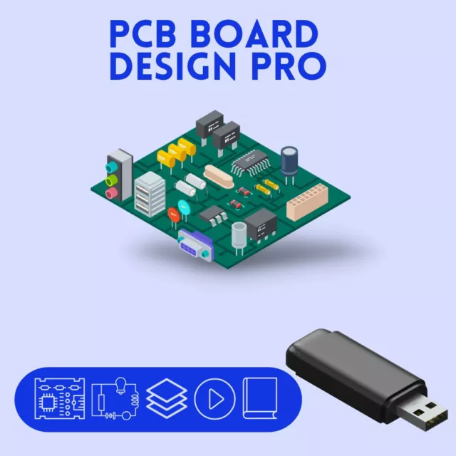 Electronic Circuit PCB Design software Pro Edition CAD Workshop 1 PC USB Stick 2