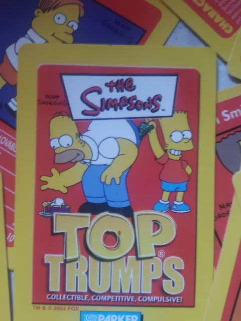 The simpsons top's trump Card Game