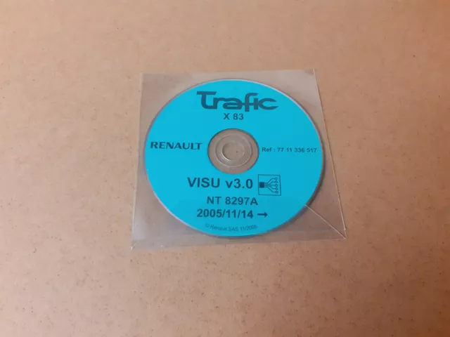 Revue technique électrique TRAFIC X 83 VISU CD NT 8297 A original RENAULT