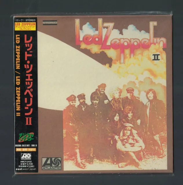 Led Zeppelin II 2 Japanese Cd Lp style obi strip Sealed Japan MINI gatefold Card