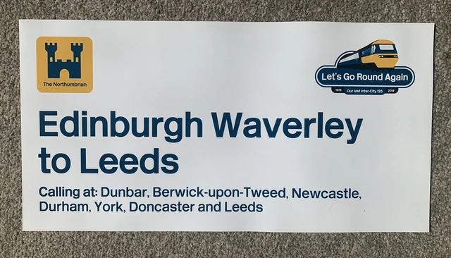 LNER HST FAREWELL Tour Window Label The Northumbrian EUR 5,77 - PicClick IT