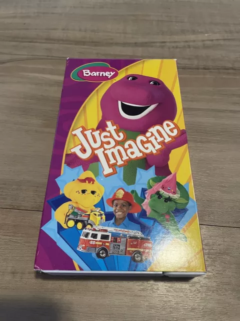 BARNEY JUST IMAGINE RARE VHS Kids Sing Along Songs Purple Dinosaur 2005 ...