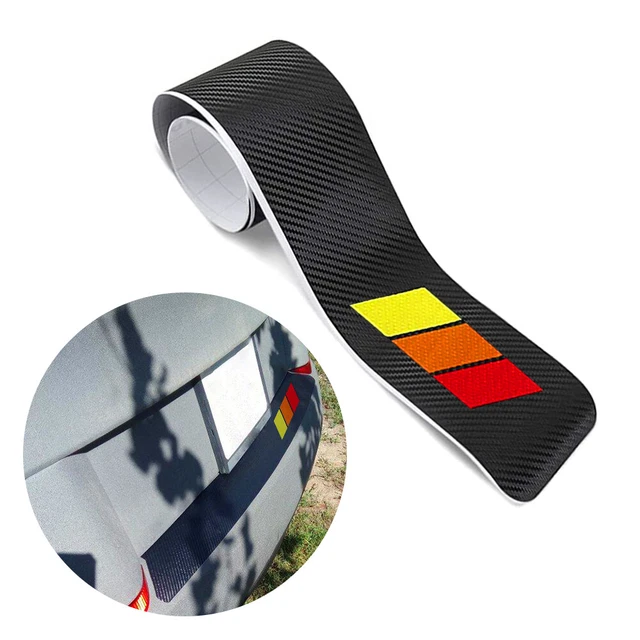 Rear Bumper Protector Trim Cover Tri-color Sticker Trunk Sill Plate Cover Guard