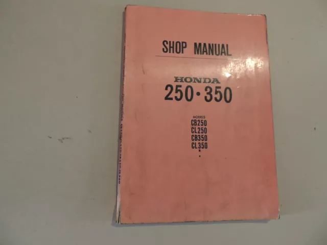 Repair shop manual Honda CB 250 350 CL 250 350  Werkstatt hand buch Ausg 07.1968