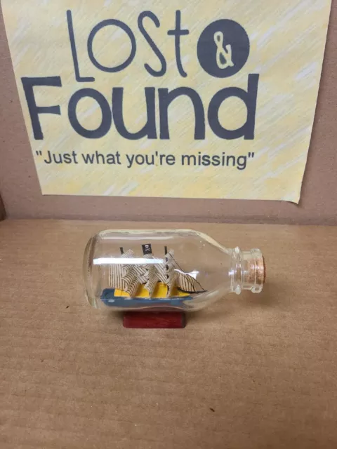 Small Nautical Pirate Ship in a Bottle **SEE PICS** Small Nautical Pirate Ship in a Bottle **SEE PICS**