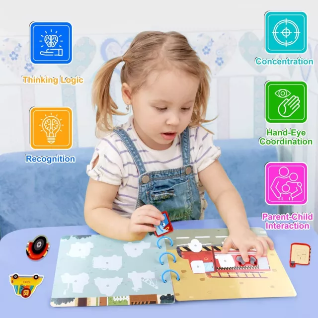 Montessori Quiet Book for Toddlers Montessori Preschool Educational Busy Book 2
