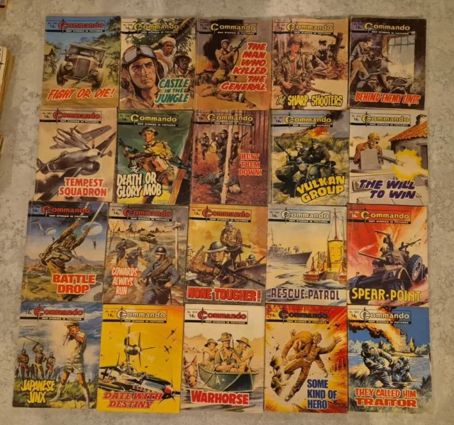 Commando War comics Job Lot  A 20 Issues 1469 - 1622