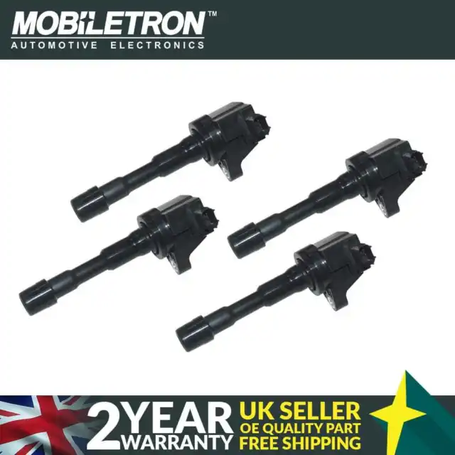 4 Pack of Mobiletron CH-37 Ignition Coil for Honda Accord