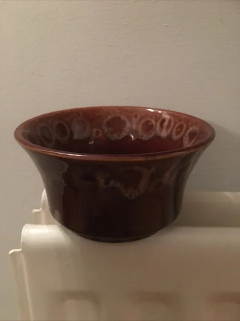 Brown Drip Glazed Pottery Sugar Bowl/ Pot