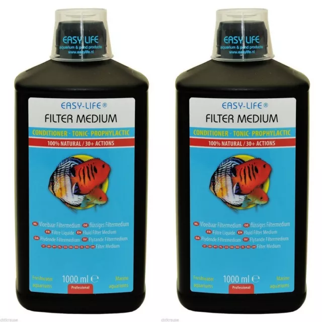 2x 1000 ml Easy Life Flüssiges Filtermedium FFM Wasseraufbereiter Chlor Ammonium