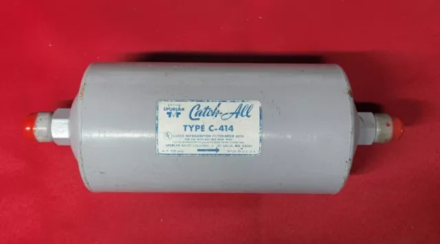 SPORLAN CATCH-ALL 500 PSI Refrigerant Filter Drier C-414 - 1/2" SAE FLARE - NEW