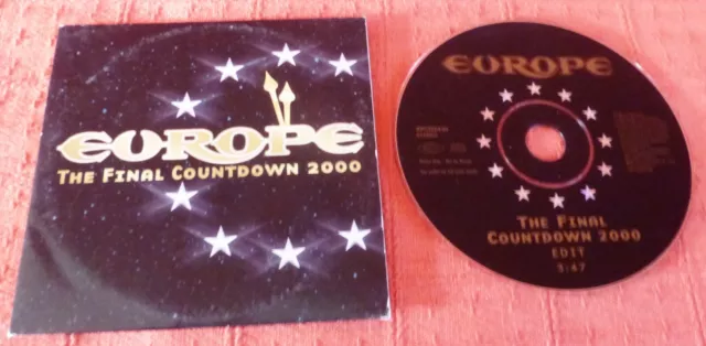 Europe One Track Promo Cd Single In Card Sleeve - The Final Countdown 2000