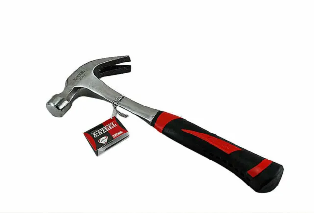 16oz Bent Claw Hammer One-Piece All Solid Steel Resist-Shock Handle Free Postage